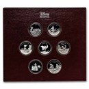 1 oz Silver - 1992 Disney Masterpieces 7-Coin Set Vol 1 (Box/COA)
